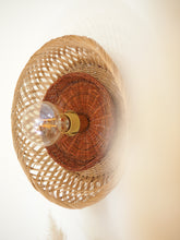 Charger l'image dans la galerie, Applique murale en osier PALMA - Grand panier beige et petit panier marron