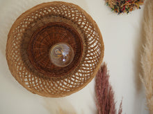 Charger l'image dans la galerie, Applique murale en osier PALMA - Grand panier beige et petit panier marron