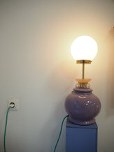 Charger l'image dans la galerie, Lampe à poser vintage - Céramique, opaline, verre et laiton
