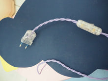 Charger l'image dans la galerie, Lampe baladeuse upcyclée -Bois coloré et cable torsadé
